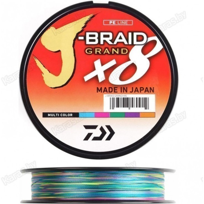 Шнур DAIWA J-BRAID GRAND X8E 300М 0,24ММ MULTI COLOR 12795-124RU